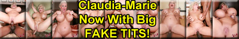 Claudia-Marie big saggy fake tits